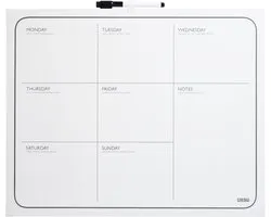 Planche de planification semaine desq 40 x 50 cm borderless + marqueur magnétique