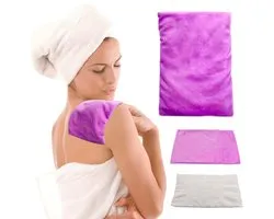 Coldchill Magnetronverwarmingskussen, vochtig warmtekussen voor pijnverlichting, krampen, menstruatie, spanning en stress, warmtekompresfolie voor nek, rug, schouders, buik, gewrichten. Klei, lavendel