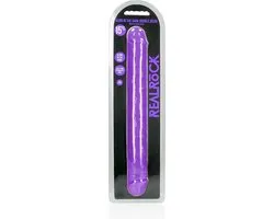 REALROCK - 15 pouces - double dong - nervuré - brille dans le noir - violet
