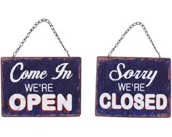 Open - Closed - Hangbord