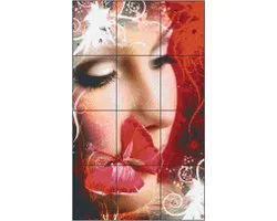 Pixelhobby Dame+Vlinder - DST3735159 - 12PLATEN - 229MATJES
