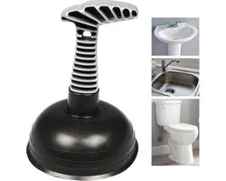 Sink Plunger - Handheld Drain Unblocker with Suction Cup - 13 cm Diameter - Ideal for Sinks in the Kitchen, Bathrooms and Toilets - Compact Hand Plunger
