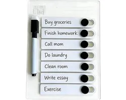 Magnetic Shopping List - Magnet Grocery Notepad, Kids Routine Chart, Waterproof Erasable Pads With Pen For Schedule Reminder Message Shopping Cleaning Work Desk Wall Room Home Indoor