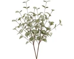 DK Design Kunstbloem Eucalyptus tak Silk - 2x - 72 cm - groen - losse steel - Kunst zijdebloemen