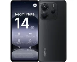 Xiaomi Redmi Note 14 - 5G - 8GB/256GB - Midnight Zwart