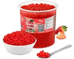 Inspire Food Company - Bubble tea - Bubble Tea Parels - Popping Boba Pearls - Popping Fruitparels - Aardbeien smaak - 3.2 KG