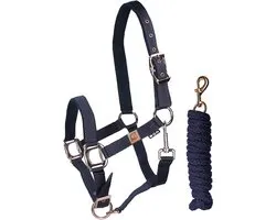 Epplejeck Halterset Gold Fever - Bleu Foncé - poney