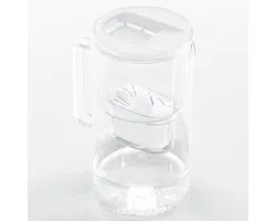 Glazen 2,5L waterfilterkan karaf compatibel met Brita MAXTRA+ waterfilter patronen - incl. 1 filterpatroon - Waterkan - Kleur Wit