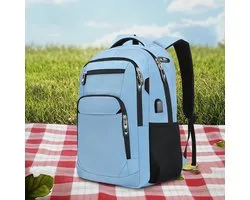 MODFU Laptop Rugzak & Backpack – 15.6 inch – Waterafstotend – USB Oplaadpoort – Anti-diefstal Vak – Met Bagageriem – Geschikt voor Werk, Reizen & Studie – Oxford Stof