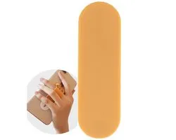 FingerGrip® - support de doigt flexible réglable pour GSM / anneau de téléphone / support de doigt / support d'anneau de téléphone / support de selfie / support de téléphone / support d'anneau / support de téléphone – Jaune lisse