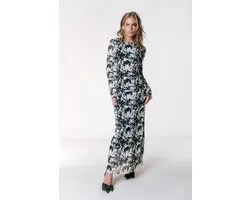 Colourful Rebel Maude Cow Maxi Mesh Dress- M