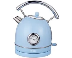 MOA Retro Bouilloire - Blauw Pastel - Électrique - Acier Inoxydable - EK4TBL