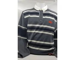 Long Sleeve Stripe Rugby Shirt Old School S