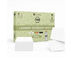 Cosmeau Détergent à lessive Bandes de lavage 120 Lavages Spring Fresh Feuilles de lessive Feuilles de détergent - Fris Plastic Free Biodegradable Eco