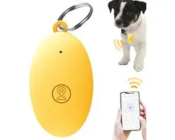 Sleutelvinder - 1 Stuk - Smart Finder Tag - Draagbare sleutelzoekertag - Bluetooth-tracker - Houd uw sleutels, portemonnee, bagage, huisdieren en tas in de gaten - Slimme GPS-locatiebepaling - Geschikt Voor iOS en Android - Draadloos - Geel