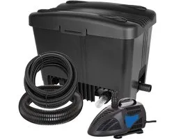 VIN® Vijverfilter – Vijverfilter Complete Set – Vijver Filter tot 10.000 Liter – Filterpomp Met Nat- en Droogtechnologie – Stromingspomp Met Verschillende Efficiëntieniveaus- Algenbestrijding