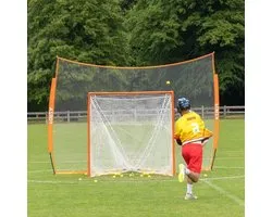 Lacrosse Pop-Up Backstop - Trainingsnet Balstop - Lacrosse Training - Snel Opzetbaar - Standaard Maat - Zwart