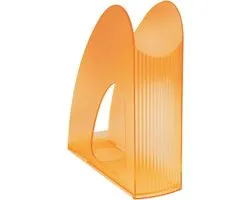 Opbergmap Twin - Magazijndoos Archiefmap - Documenten Opbergen - Lage Voorkant Snelle Toegang - DIN A4/C4 - Translucent Oranje