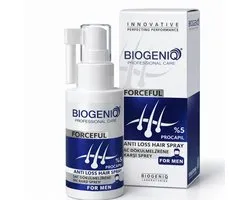 Biogeniq Forceful %5 Procapil Anti-Hair Loss Spray voor Mannen 60 ml – Professionele Haaruitval Behandeling met Procapil Complex – Versterkt Haarwortels, Stimuleert Haargroei en Vermindert Haaruitval