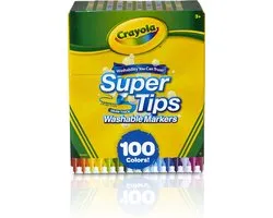 Crayola - Supertips - Viltstiften - 100 Wasbare Viltstiften - Voor Kinderen