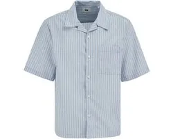 WE Fashion Heren relaxed fit seersucker overhemd