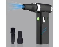 Compressed air Duster -Continuously Variable Speed 110000RPM Electric Air Duster,Rechargeable Cordless Air Blower for Keyboard, PC, Electric Devices Cleaning, Replace Canned Air Compressed Air Cans - zwart