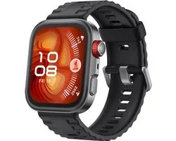 HUAWEI WATCH FIT 4 Pro - Zwart Fluorestomeer horlogeband | Ultra slank design | ECG functie | Geavanceerde sportmodi | Tot 10 dagen batterijduur | Compatibel met iOS & Android