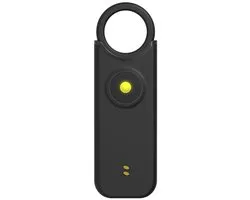 YAGXIG Pocket Alarm - 135dB Personal Alarm - With LED Flashlight - USB Rechargeable Emergency Alarm, 2 Alarm Modes - Can be Used as a Doorbell Alarm - Self-Defense Alarm for Women, Children, and the Elderly (Black)