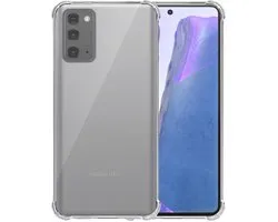 Smartphonica Telefoonhoesje Geschikt voor Samsung Galaxy Note 20 Transparant Schokbestendig met Afneembaar Universeel Telefoonkoord - Backcover Case Siliconen ShockProof with Lanyard geschikt voor Samsung Galaxy Note 20
