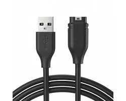 Qost - Câble USB-A vers Garmin - 1 mètre - PVC - Zwart - Câble de charge Garmin - Compatible avec Garmin Instinct / Forerunner / Fenix ​​​​- 1-Pack