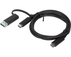 Lenovo 4X90U90618 USB-kabel USB 3.2 Gen1 USB-A stekker, USB-C stekker 1.00 m