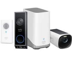 eufy Security E340 Video Doorbell met chime + HomeBase 3 S380 + eufyCam 3 - Bundelvoordeel