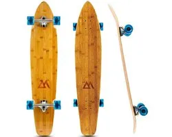 44-Inch Kicktail Cruiser Longboard Skateboard | Bamboe en Hard Maple Deck voor Volwassenen en Kinderen