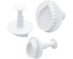 Couteau à piston KitchenCraft - lot de 3 feuilles de rose - Sweetly Does It | Artisanat de cuisine