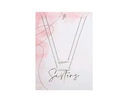 Yehwang - Collier - Sisters - Big Sister - Little Sister - Heart - Hartje - Collier - Couleur argent - Acier inoxydable - Sans nickel
