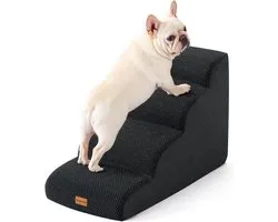 Gardner Pet Dog Step Stools for Bed, 4 Steps High Density Foam Dog Driveway for Sofa, Water Resistant Pet Stairs with Non-Slip Bottom, Suitable for Pu