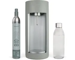 Mysoda Glassy Pigeon- design bruiswatertoestel gemaakt van ecologisch biocomposiet & aluminium - incl cilinder en 1 glazen fles