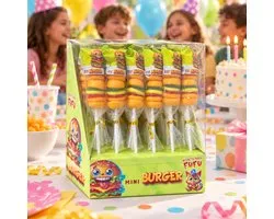 MONT KIARA FUFU Mini Burger Jellysnoep Sticks - 24 stuks - 528 g