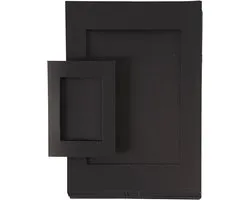 Passepartout lijsten, afm A4+A6, 180 gr, zwart, 2x60 stuk/ 1 doos