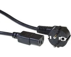 ACT 230V connection cable schuko male (angled) - C13 black 2.5 m, 2,5 m