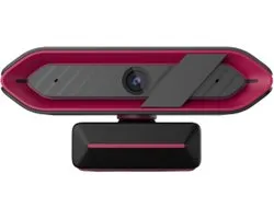 LORGAR Rapax 701 - Streamingcamera, 2K 1080P/60fps - 4 Mega CMOS-beeldsensor - Autofocus, Ingebouwde hooggevoelige microfoon met lage ruisonderdrukking - Ingebouwde webcam cover - Roze