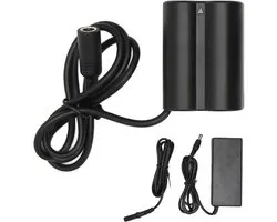 Full Decoding Dummy Battery en AC Adapter voor Fujifilm Camera's - Oplader Kit voor X-T5, X-T4, GFX-100S, X-H2S, GFX-50S II, VG-XT4 met EU Stekker