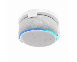 Wandhouder Geschikt voor Echo Dot 3 – Plafondbeugel voor Smart Speaker Geschikt voor Alexa – Wand- en Plafondmontage – Geschikt voor 60 mm Inbouwdozen – Wit – muurhouder
