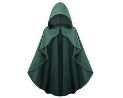 Middeleeuws Kostuum met Kap - Renaissance Cloak - Vintage Gothic Witch Wizard - Victorian Halloween Outfit