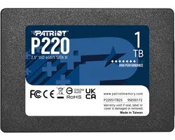 Patriot P220 - Interne SSD - 1TB - 2.5 inch - SATA III - 550MB/s
