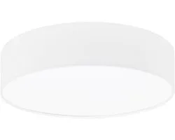 EGLO Revilla 1 Plafondlamp - E27 - Staal|Textiel - Wit