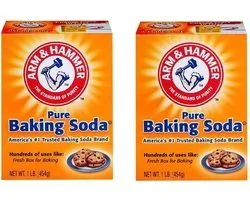 Kajal Double Pack 2 x 454 g Arm & Hammer Bicarbonate de soude – Poudre de carbonate de sodium pour une utilisation polyvalente en pâtisserie – Contenu total de 908 g avec autocollant Kajal