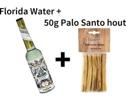 Florida Water - 221 ml - Cologne New York - Murray & Lanman Florida Water + 50 gram Vardaan Palo Santo Heilig Hout - Reinigingspakket