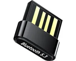 DrPhone BlueLink B1 - USB Bluetooth BT 5.3 Adapter – Bluetooth Dongle - Voor Pc/Laptop/Draadloze Muis/Koptelefoon/Luidspreker - Zwart