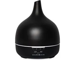 Geurwolkje Close-2-Nature 3.0 Aroma Diffuser – Ultrasone Geurverspreider – Keramiek Midnight Zwart– 400 ml